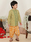 KID1 Ekam Boys Embroidered Kurta with Dhoti Green