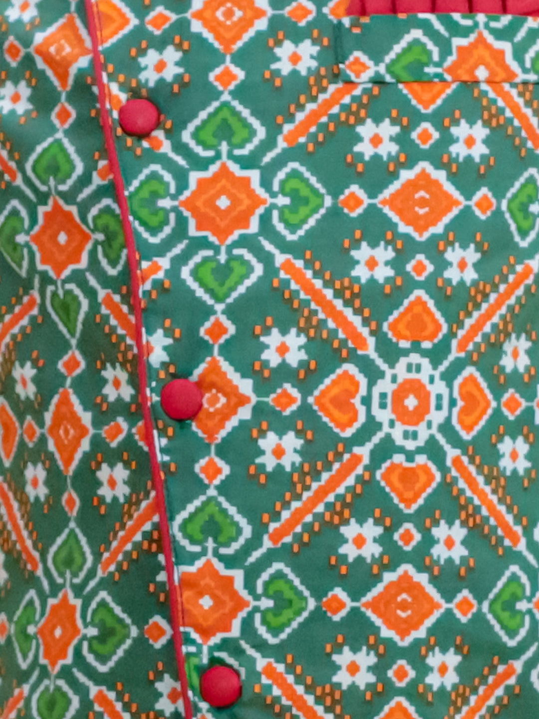 KID1 Prince Patola Kurta Dhoti   Green