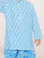 KID1 Printed Kurta Dhoti Blue