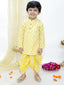 KID1 Printed Kurta Dhoti Yellow