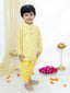 KID1 Printed Kurta Dhoti Yellow