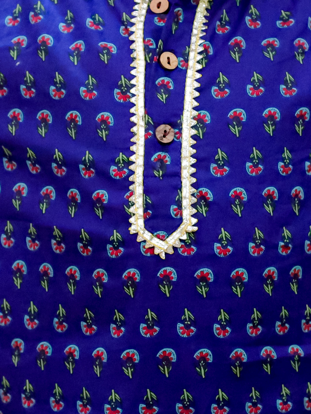 KID1 Printed Kurta Dhoti Set Blue