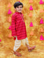 KID1 Printed Kurta Dhoti Set Maroon