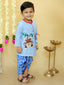 KID1 Badmash Bandar Kurta Dhoti Blue