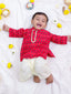 KID1 Infant Printed Kurta Dhoti Set Maroon