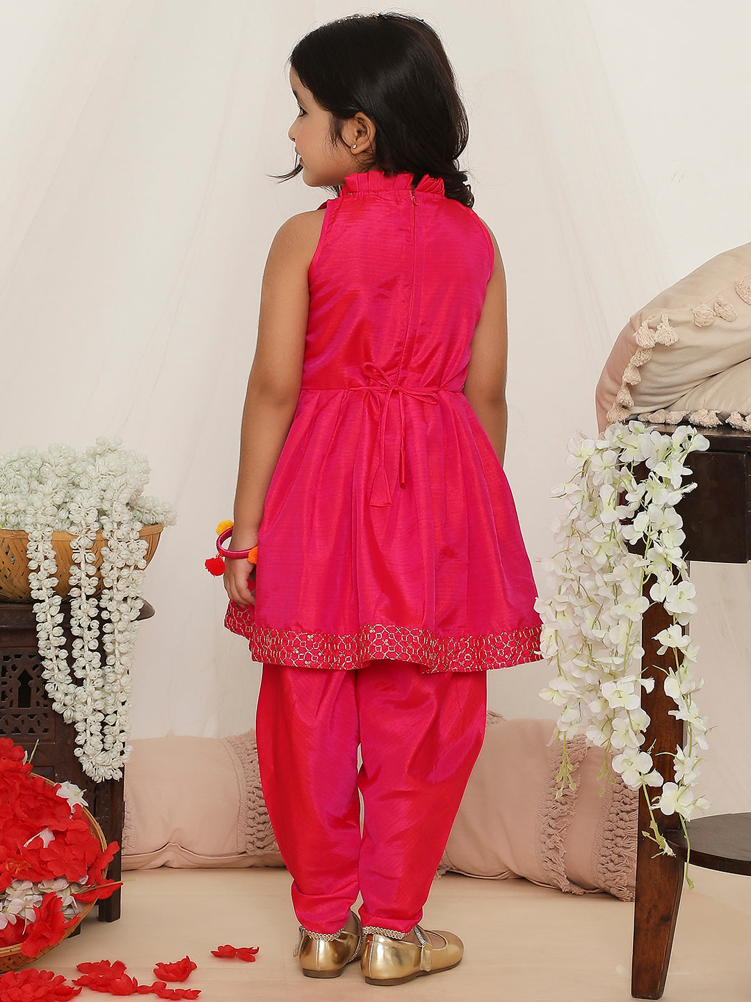 KID1 Anmol Nytara Peplum Dhoti Set Pink