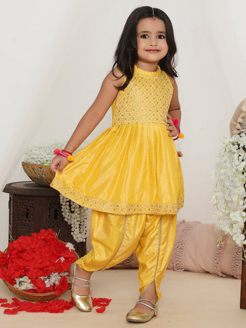 KID1 Anmol Nytara Peplum Dhoti Set Yellow