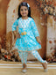 KID1 Floral Printed Kurti Dhoti Set Blue