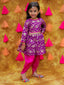 KID1 Sonpari Jaquard Peplum Dhoti Set Purple
