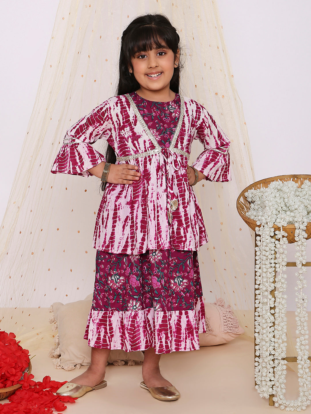 KID1 Riyana Long Dress With Jacket Purple