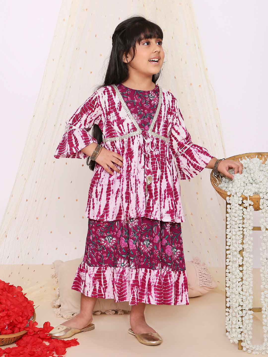 KID1 Riyana Long Dress With Jacket Purple