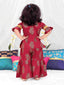 KID1 Zohra Block Print Sharara Set Maroon