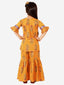 KID1 Zohra Block Print Sharara Set Yellow