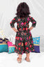 KID1 Mia Floral Long frock Black