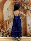 KID1 Sitara Backless Cotton Long Dress Blue