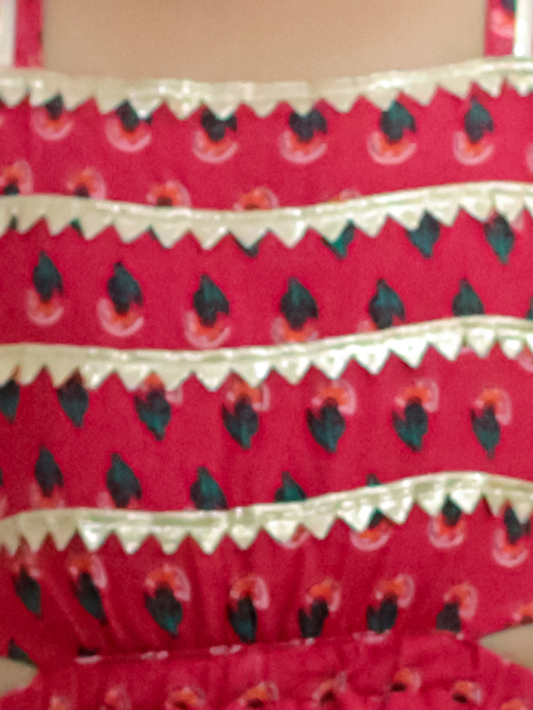 KID1 Sitara Backless Cotton Long Dress Red