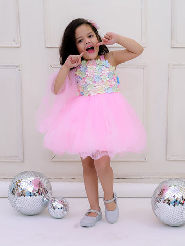 KID1 The Blossom Party Dress Pink