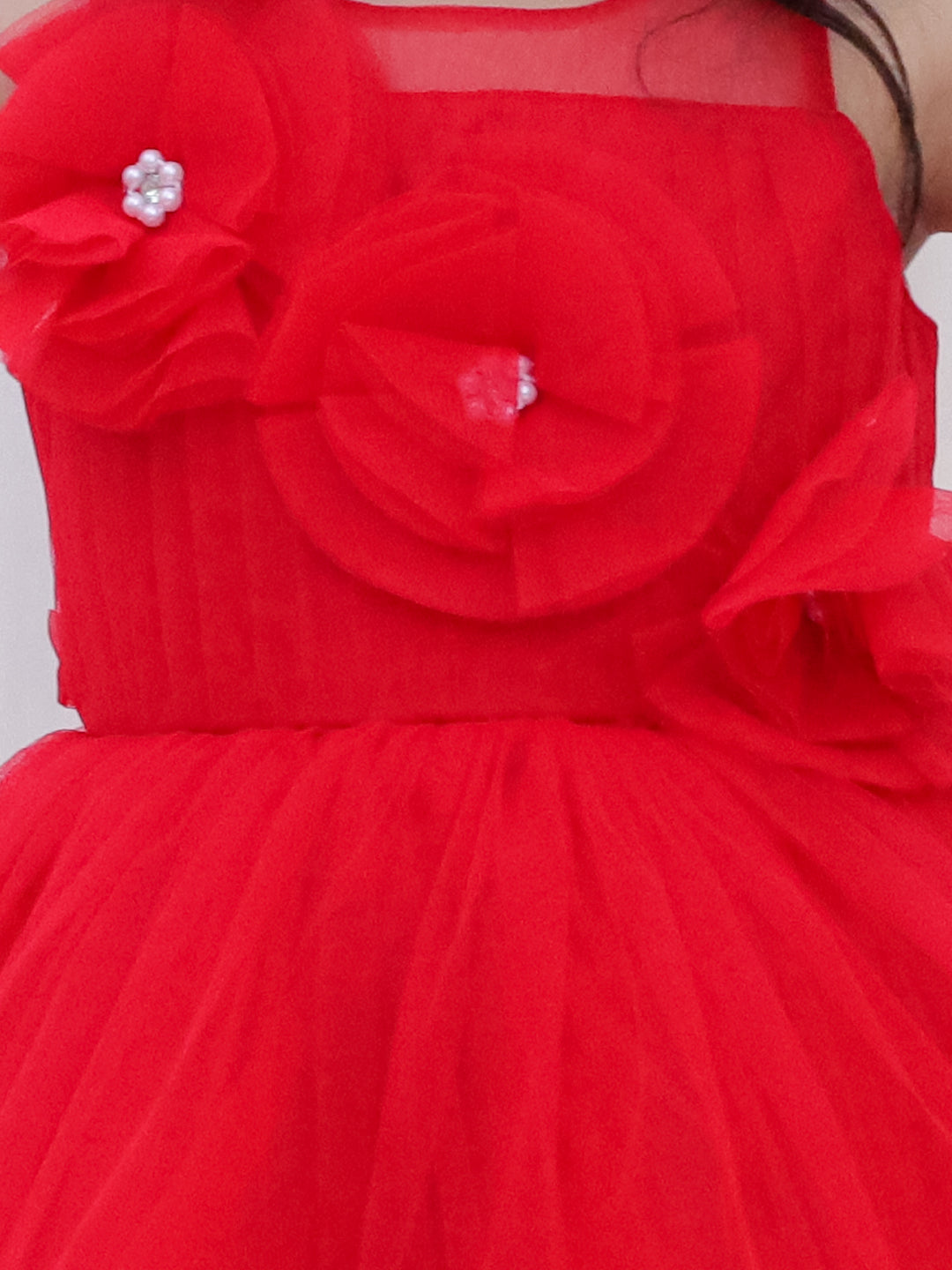 KID1 The Scarlet J Party Dress Red