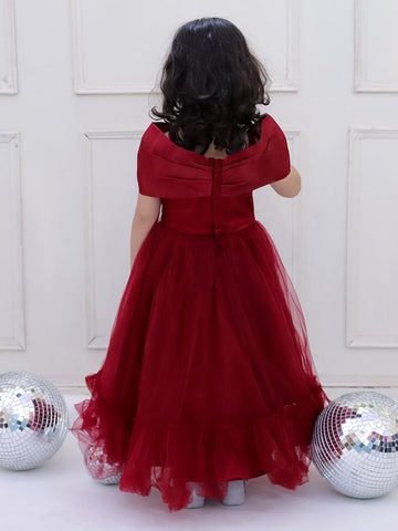 KID1 The Alalbama Ball Gown Maroon