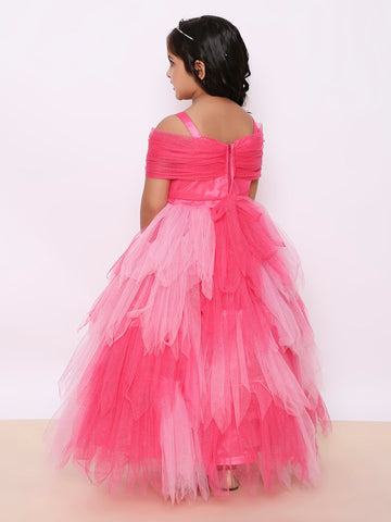 KID1 The Cascade Ball Gown Pink