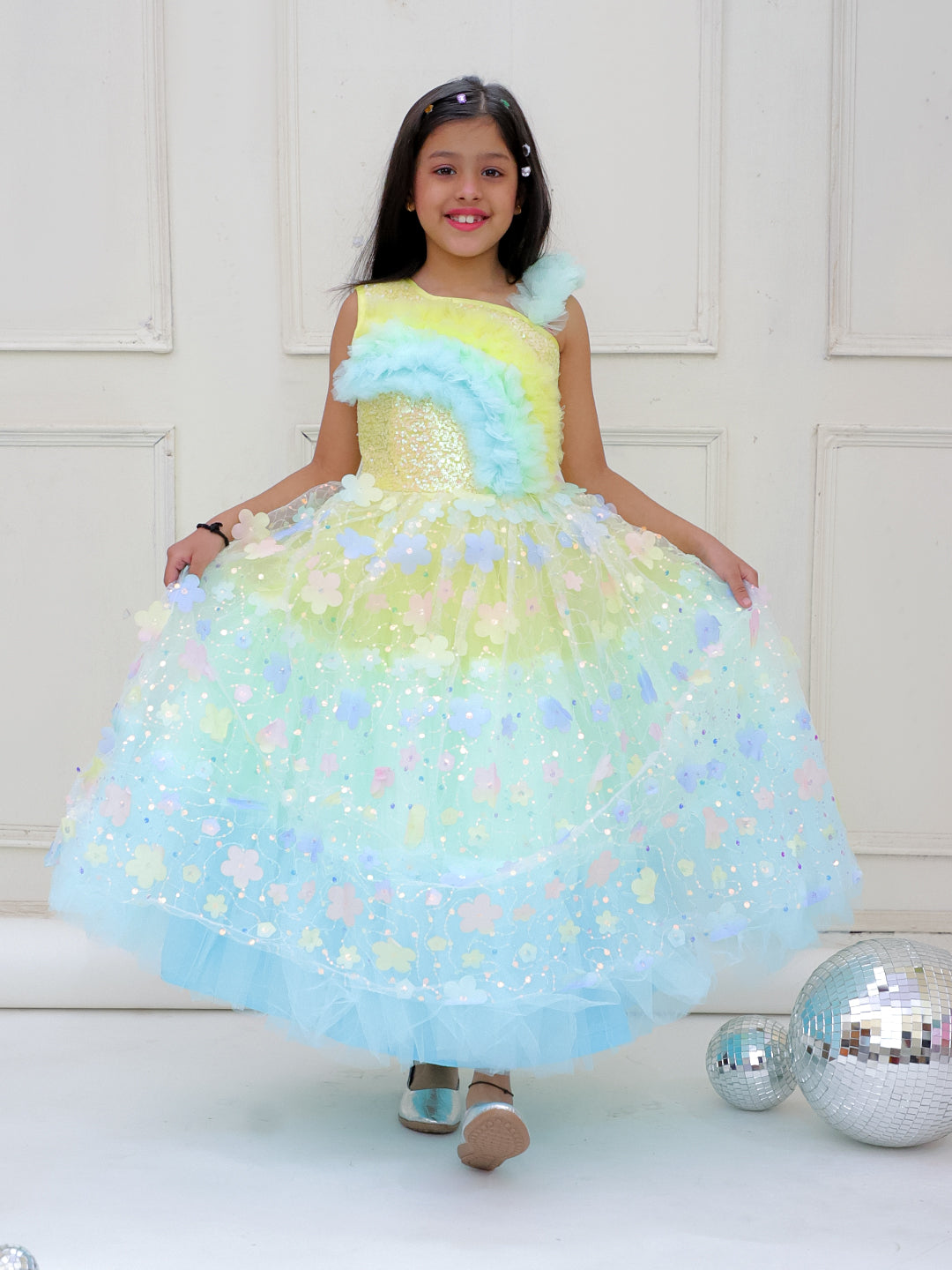 KID1 Glam Party Wear Gown Multi