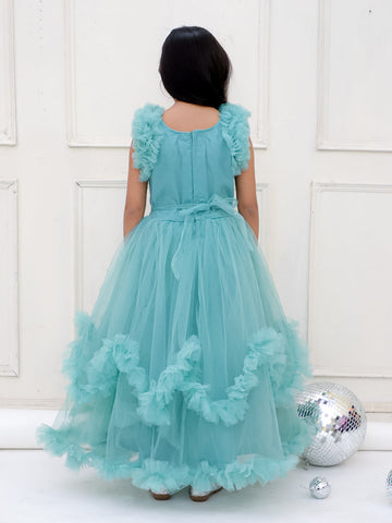 KID1 Glam Party Wear Gown Green