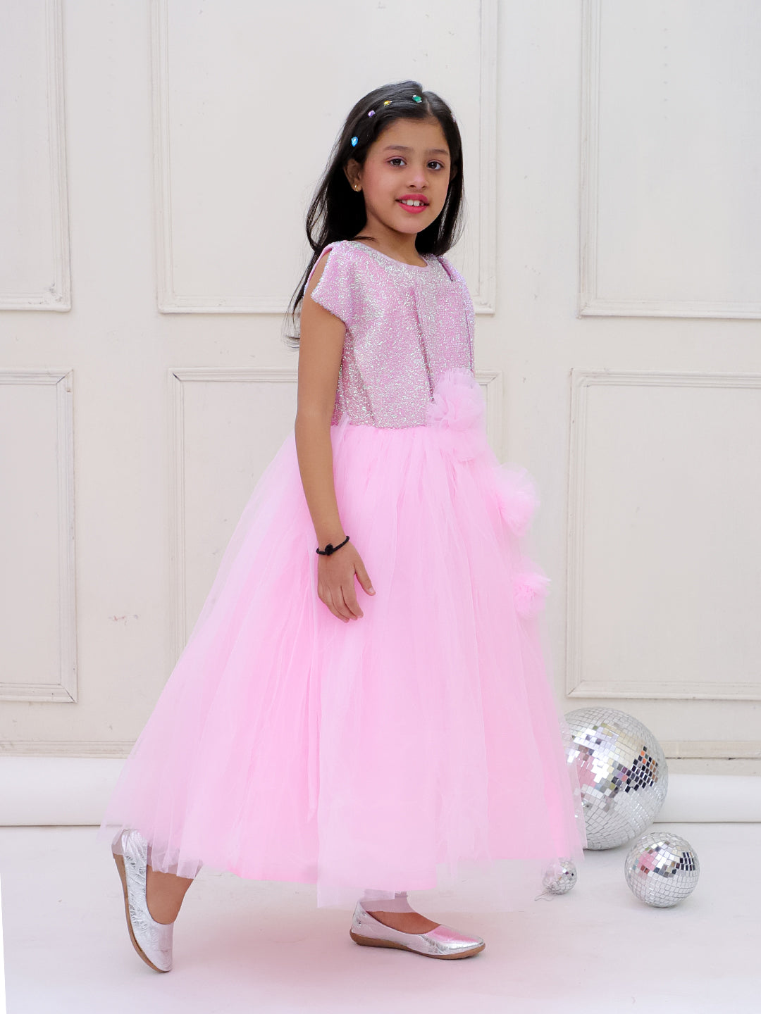 KID1 Glam Party Wear Gown Pink