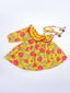KID1 Floral Frilly Short Frock Yellow