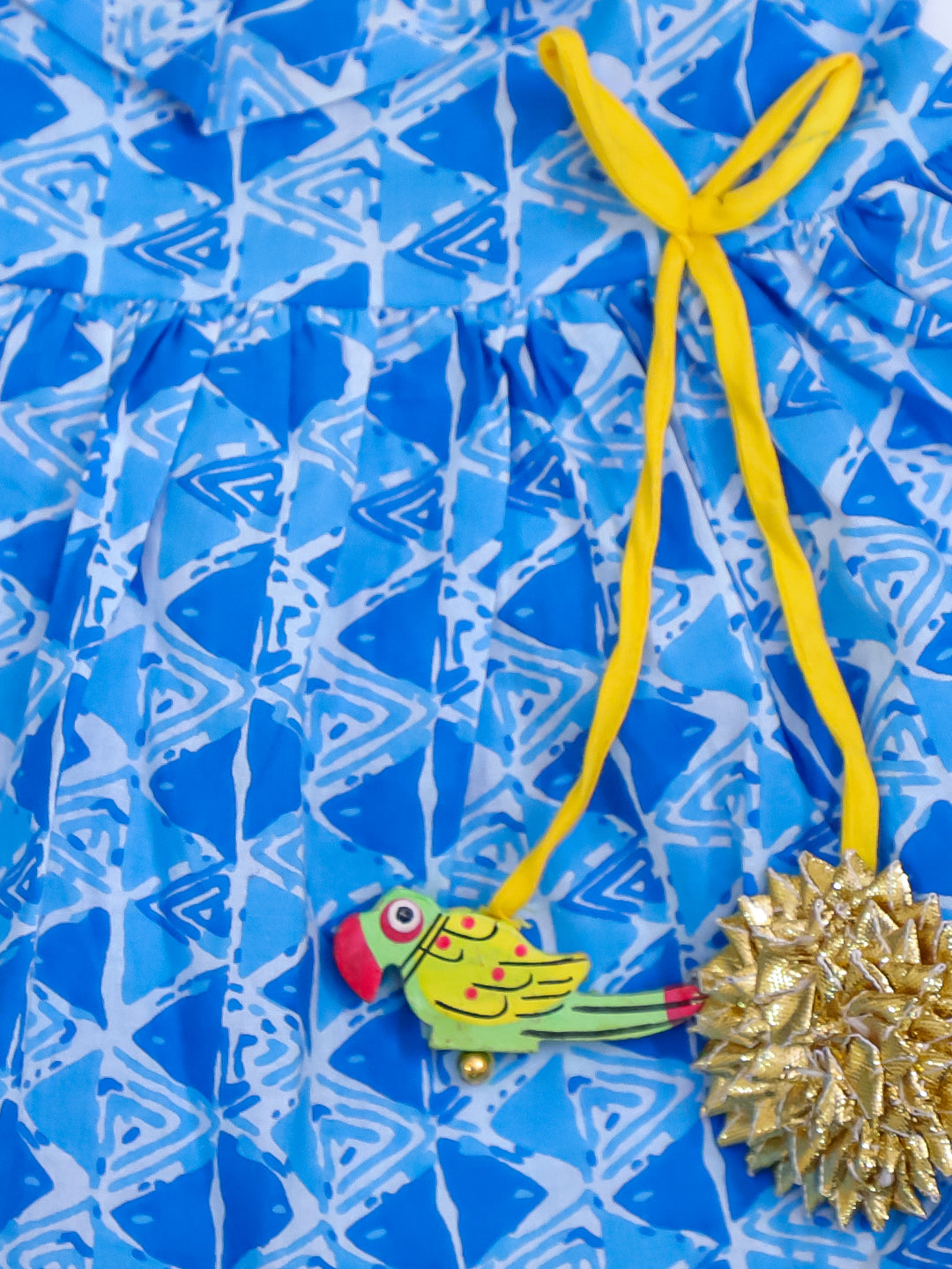 KID1 Trikon Ruffle Dress Blue