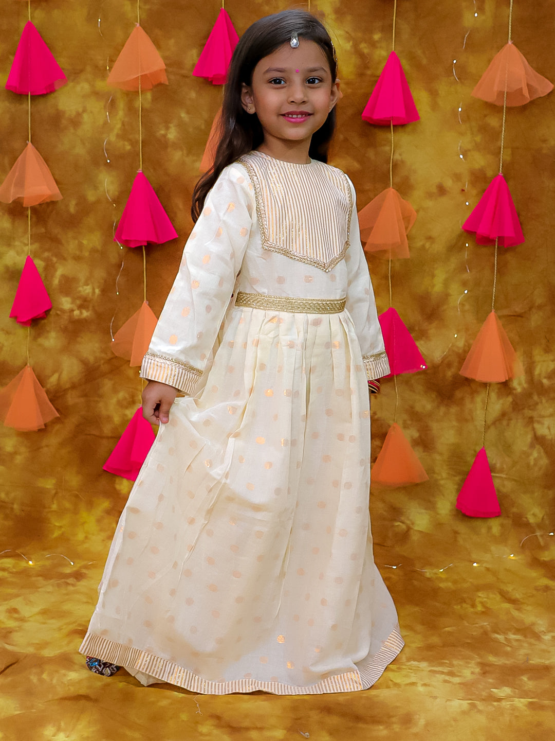 KID1 Lakshmi Anarkali Gown Set Offwhite