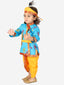 KID1 Mor Pankh Kanha Angrakha Dhoti Set Blue