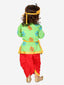 KID1 Mor Pankh Kanha Angrakha Dhoti Set Green