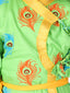 KID1 Mor Pankh Kanha Angrakha Dhoti Set Green