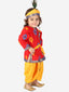 KID1 Mor Pankh Kanha Angrakha Dhoti Set Red