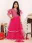KID1 Liza Net Frill Lehenga Choli Pink