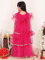 KID1 Liza Net Frill Lehenga Choli Pink