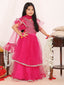 KID1 Liza Net Frill Lehenga Choli Pink