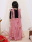 KID1 Ruhi Velvet Choli With Sequin Net Lehenga And Dupatta Purple