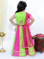 KID1 Chanda Bandhani Lehenga Choli Green