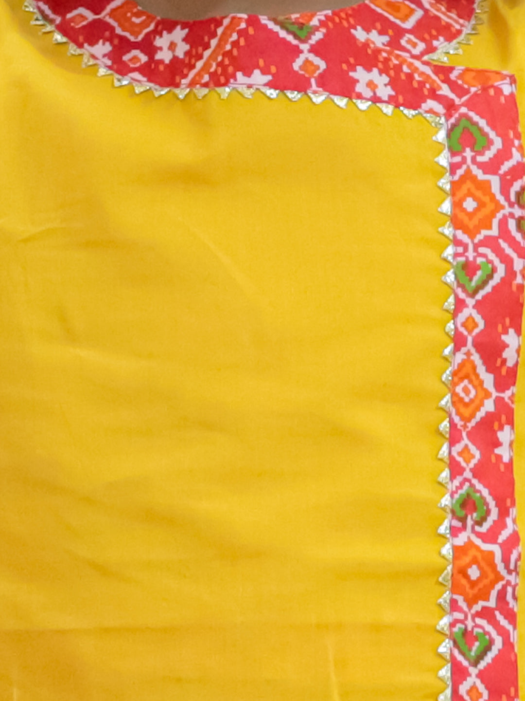 KID1 Pari Patola Lehenga Choli  Yellow