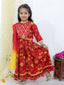 KID1 Gota Work Choli & Frill Lehenga For Girls WIth  Asmi Jacket Kurta Pyjama Set For Boys - Maroon