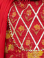 KID1 Gota Work Choli & Frill Lehenga For Girls WIth  Asmi Jacket Kurta Pyjama Set For Boys - Maroon