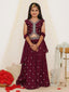 KID1 Alia Embroidered Choli with Lehenga Wine