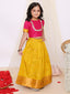 KID1 Jacquard Pattu Pavdai Pink