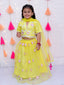 KID1 Rose Bliss Lehenga Choli For Girls With Rose Bliss Sherwani Set For Boys - Yellow