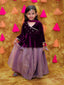 KID1 Alina Velvet Lehenga Purple