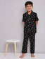 KID1 Quirky Print Night Suit Set Black