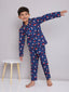 KID1 Quirky Print Night Suit Set Blue