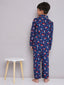 KID1 Quirky Print Night Suit Set Blue