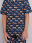 KID1 Quirky Print Night Suit Set Navy Blue